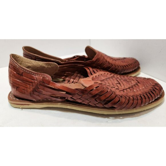 Maxx Men's Size 8 Reddish Brown Handmade Huaraches Made In Mexico - Picture 8 of 11